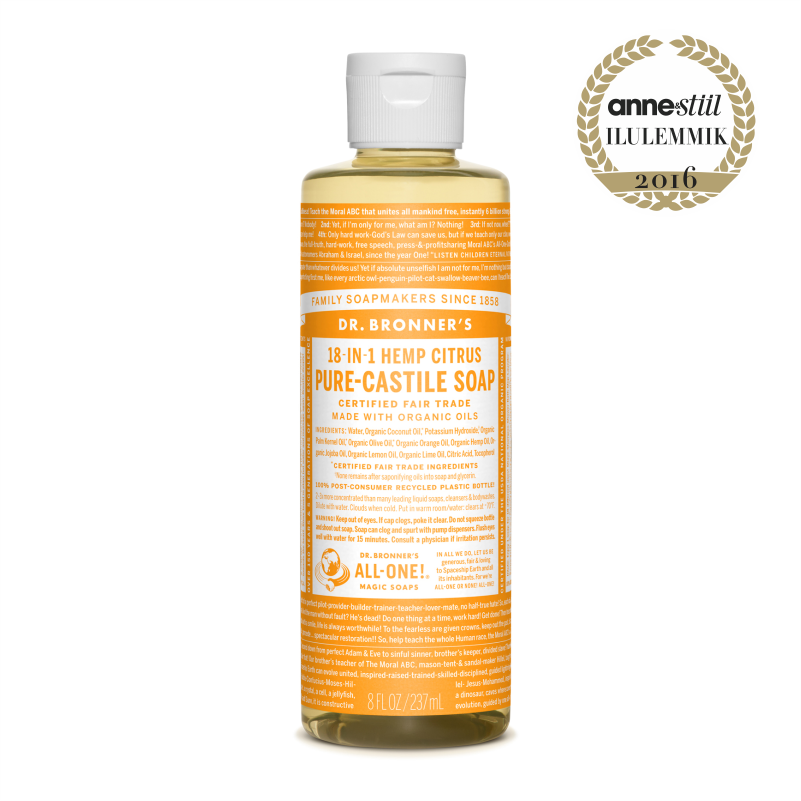 Dr. Bronners Citrus Orange 236ml Dr. Bronners Citrus Orange 236ml