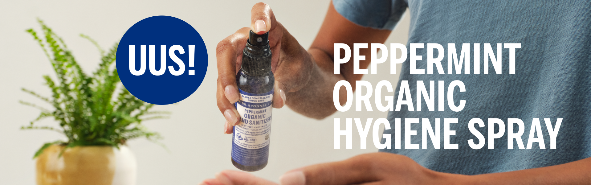 Organic Peppermint Hand Hygiene Spray